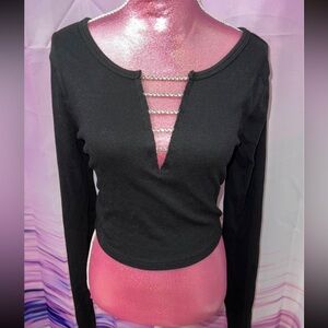 rhinestone long sleeved top